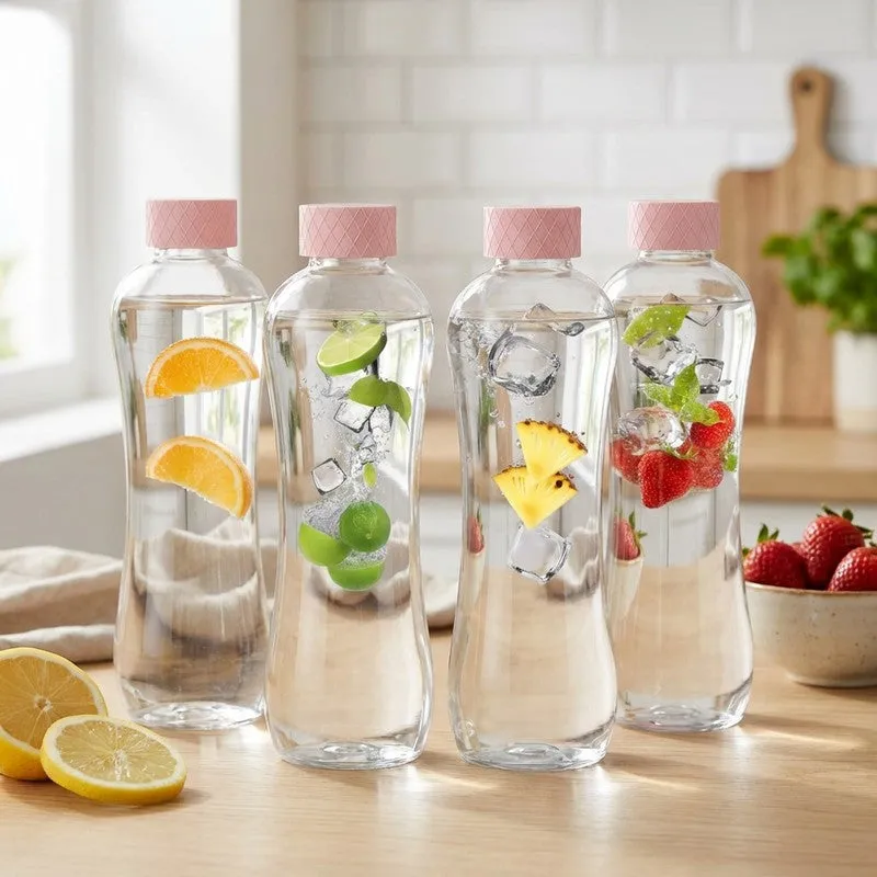 Rioware GoHydra Water Bottle (Green, Pink, 1000 mL Each) - Set Of Four media 1