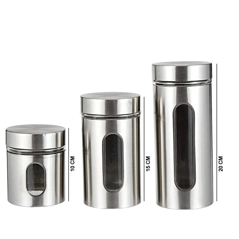 Fresh Keep Stainless Steel Jar (800 mL/650 mL/350 mL) - Set of Three media 9
