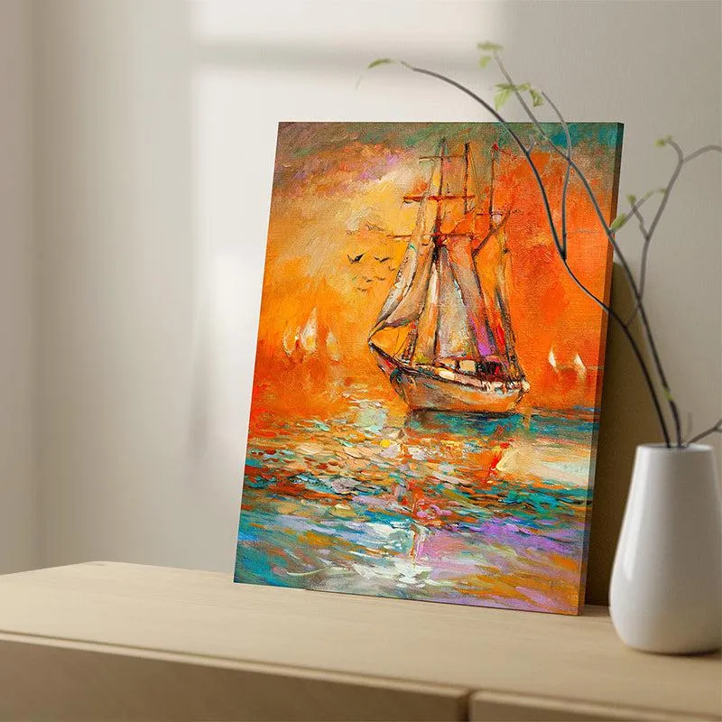 Twilight Sailing Canvas Wall Painting media 3