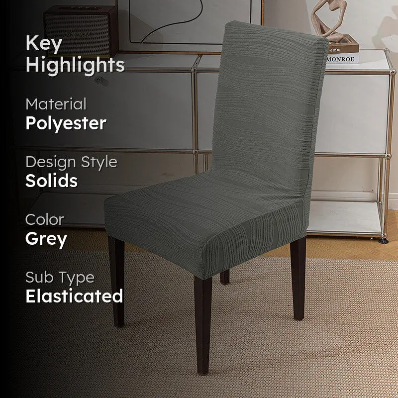 Wrapiq Solid Chair Cover - Dark Grey media 2