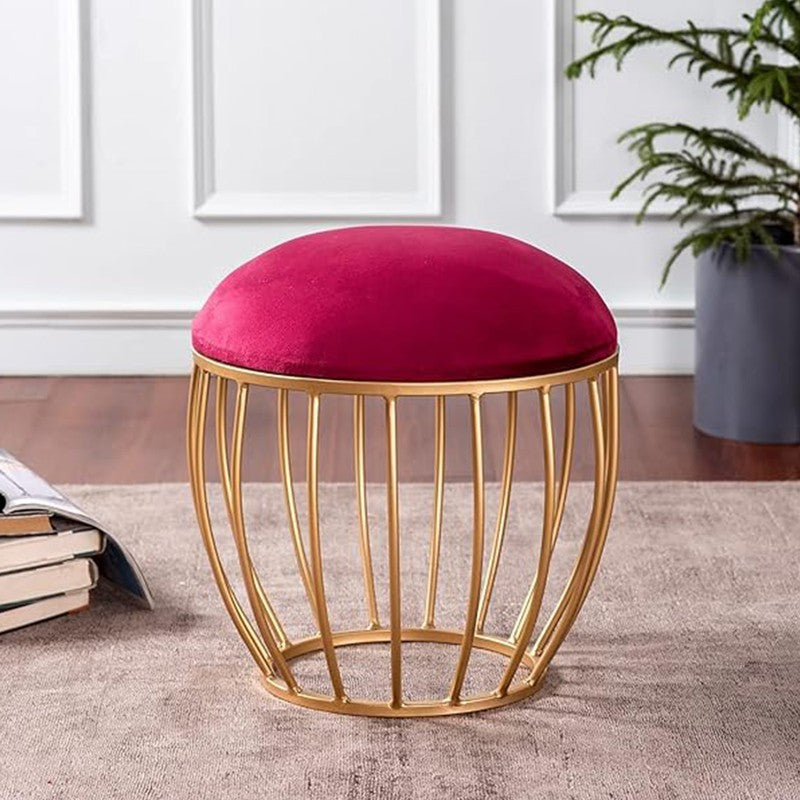 Candace Velvet Stool (Red) - Set Of Two media 3