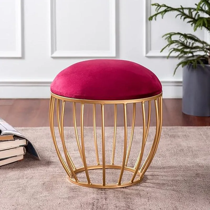 Candace Velvet Stool (Red) - Set Of Two media 3