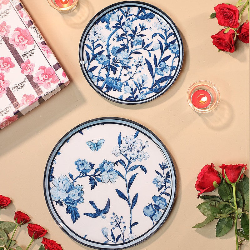 Bluebloom Metal Wall Plates - Set Of Two