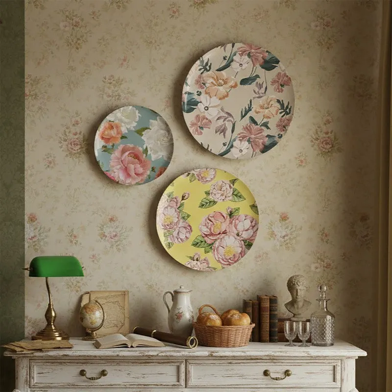 Floral Symphony Metal Wall Plates - Set Of Three media 1