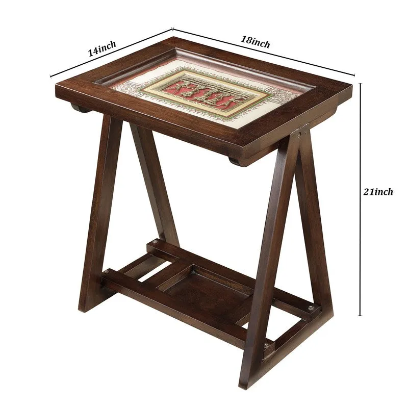 Tulip Teak Wood Side Table media 7
