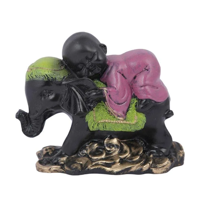 Baby Monk Hug Showpiece media 1