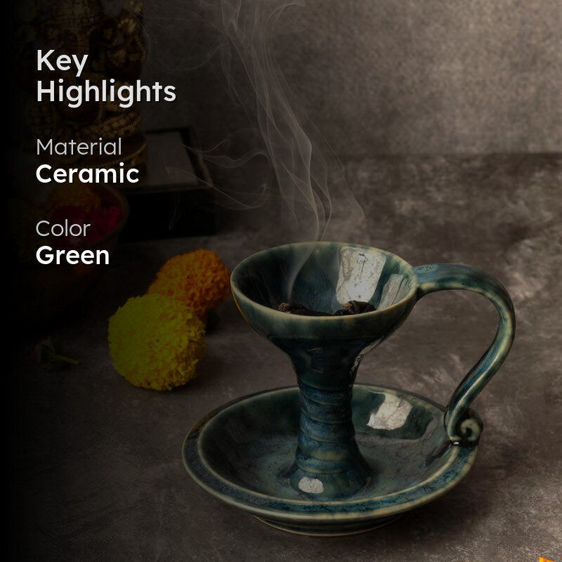 Sacred Incense Holder - Green media 2