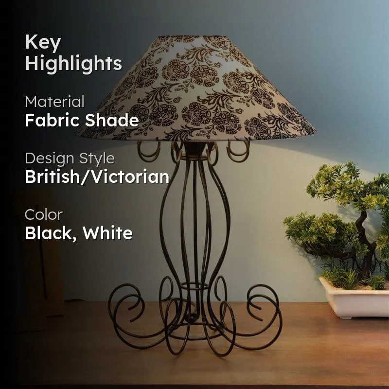 Filigree Kaito Fabric Table Lamp - Black,White media 2