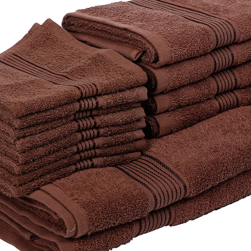 Comfora Towel Set (Brown) - Fourteen Piece Set media 5