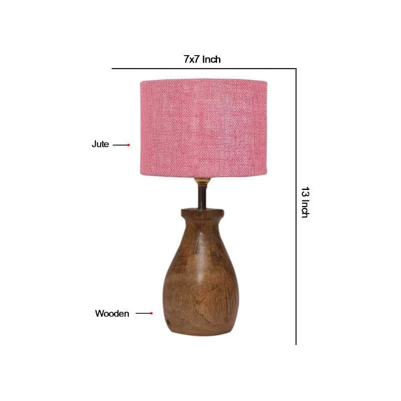 Sheldo Mista Fabric Table Lamp - Pink,Brown media 5