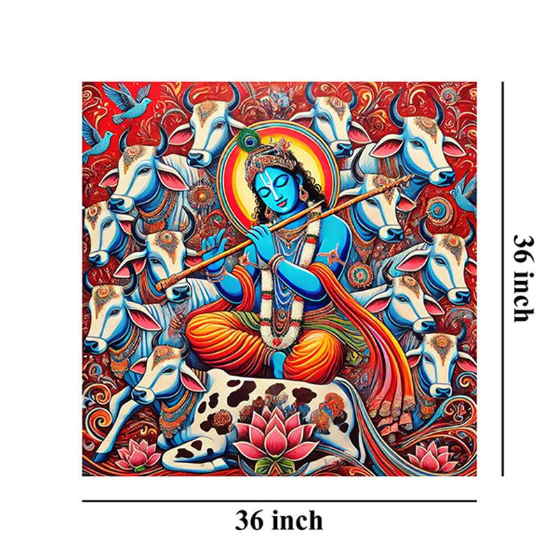 Lord Krishna Wall Painting media 8
