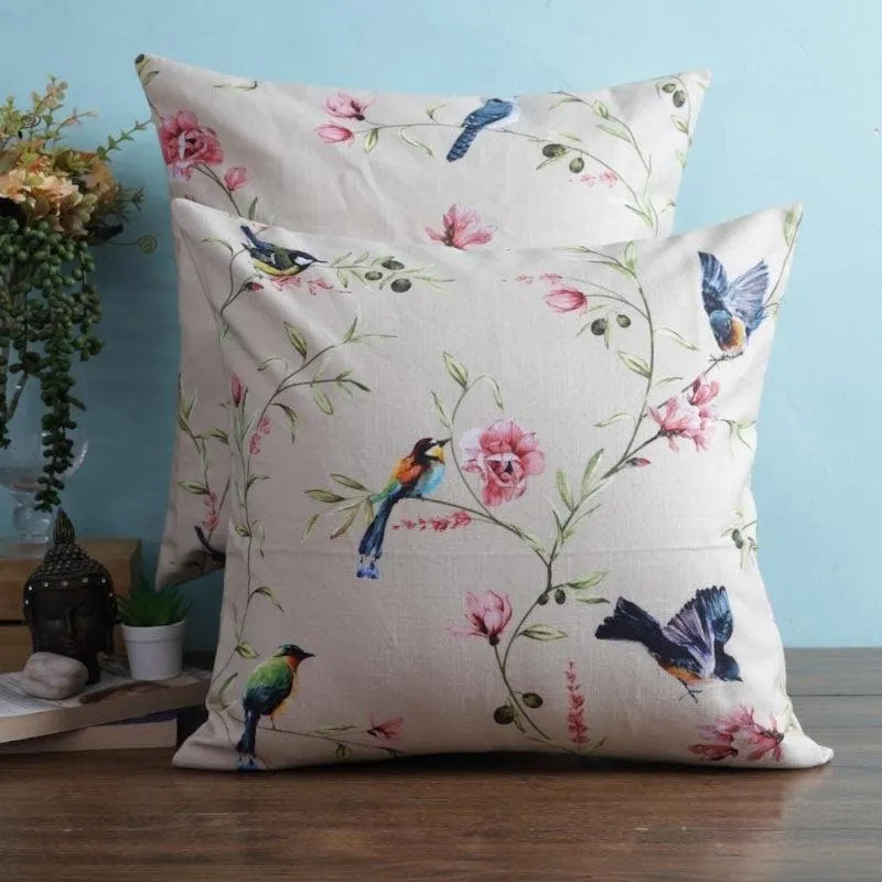 Little Chirpie Cushion Cover (Beige) - Set Of Two media 1