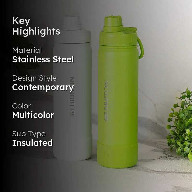 Quench Pal Hot & Cold Thermos Water Bottle (White & Green, 750 mL Each) - Set Of Two media 2