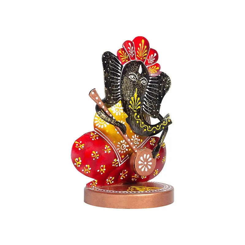 Ganesh Playing Ektara Iron Handcrafted Idol media 4