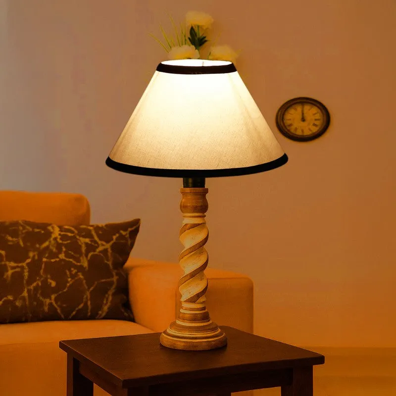 Modera Nexo Wooden Table Lamp - White media 1