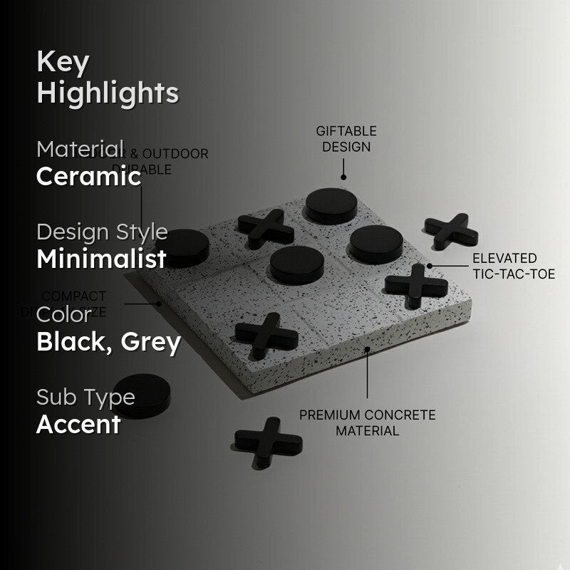 Fig Living Tic-Tac-Toe Luxe Ceramic Showpiece media 2