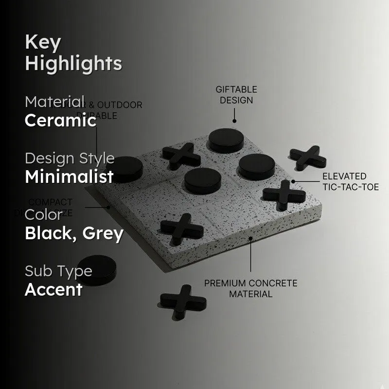 Fig Living Tic-Tac-Toe Luxe Ceramic Showpiece media 2