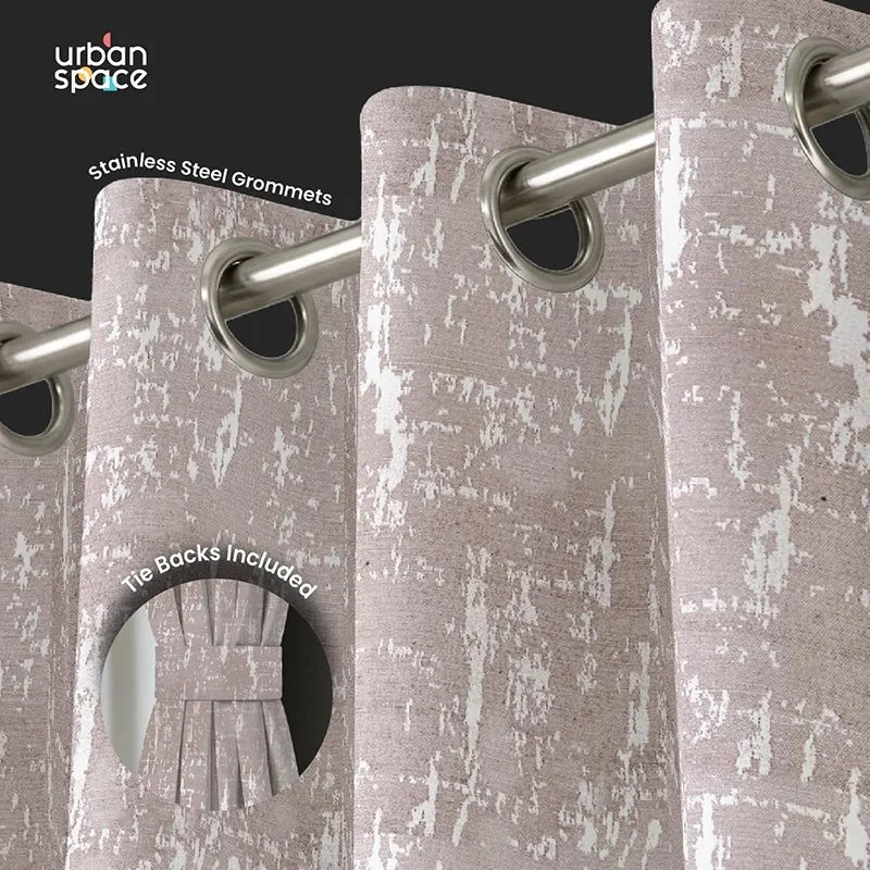 Urban Space Dusk Blackout Curtain (Beige) - Set Of Two media 1