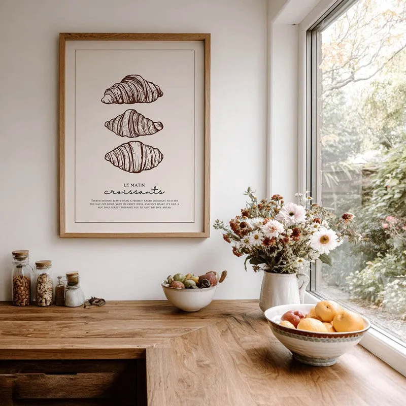 CroissantMorphosis Archival Canvas Wall Art - Brown media 7