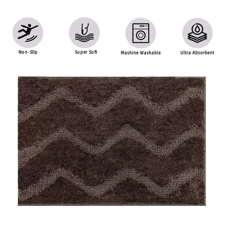 Scotch Waves Microfiber Bath Mat - Brown media 6
