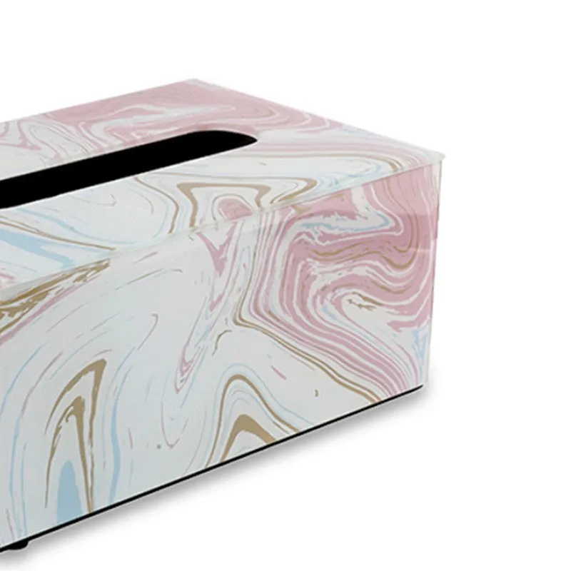 AarviDecor Gilded Line Glass Tissue Holder media 5