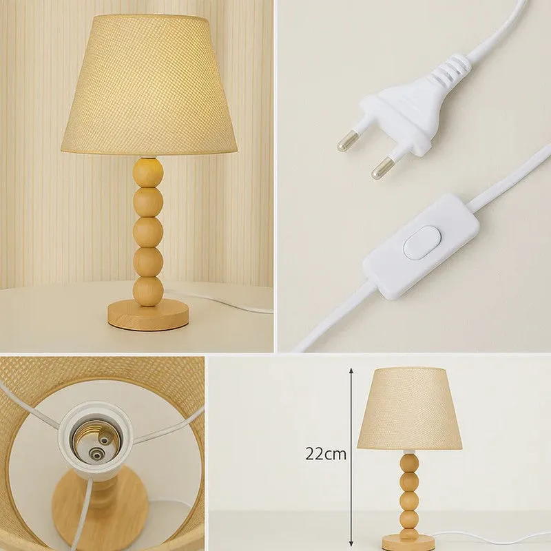 Grandell Wooden Table Lamp - Brown,Beige media 4