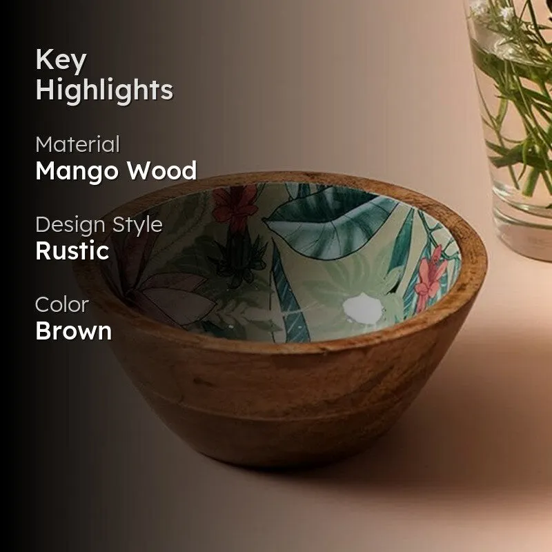 Dineza Mango Wood Round Serving Bowls media 2