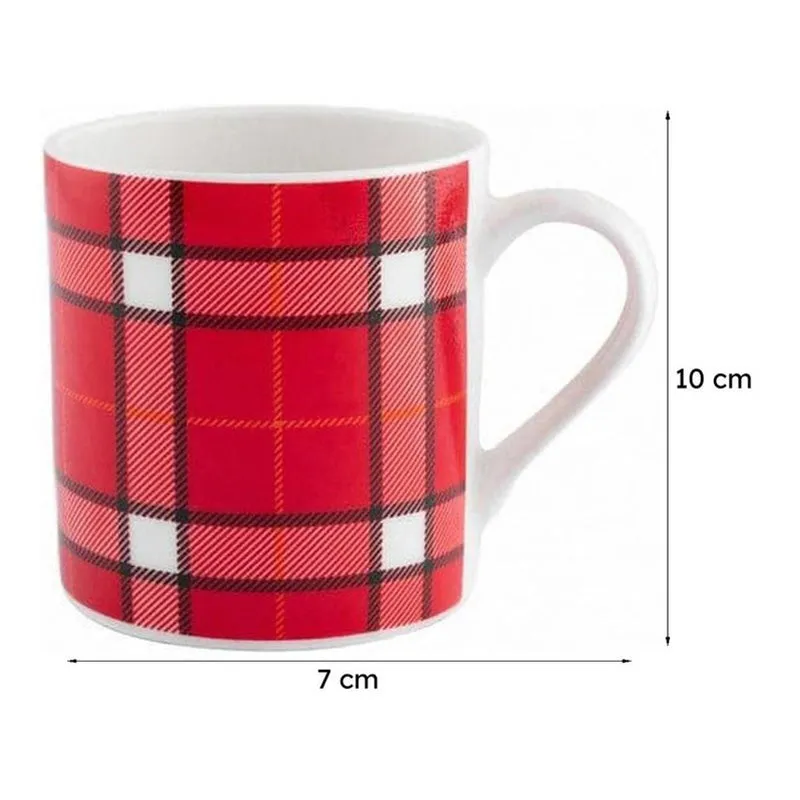Sonaki Grid Bone China Tea Cup (220 mL Each) - Set of Six media 6