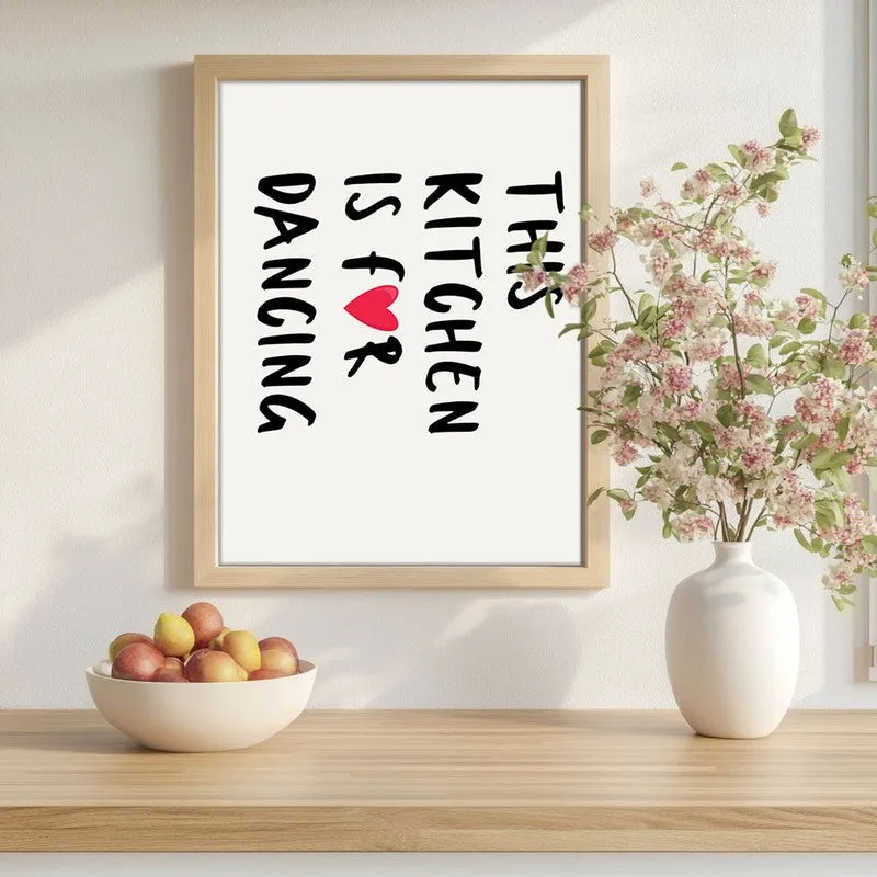 Kitchen for Dancing Archival Canvas Wall Art - Brown media 1