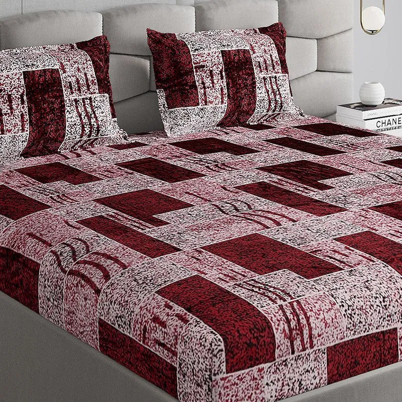 Monte Carlo Urban Square Bedsheet (Red) - 280 GSM media 3