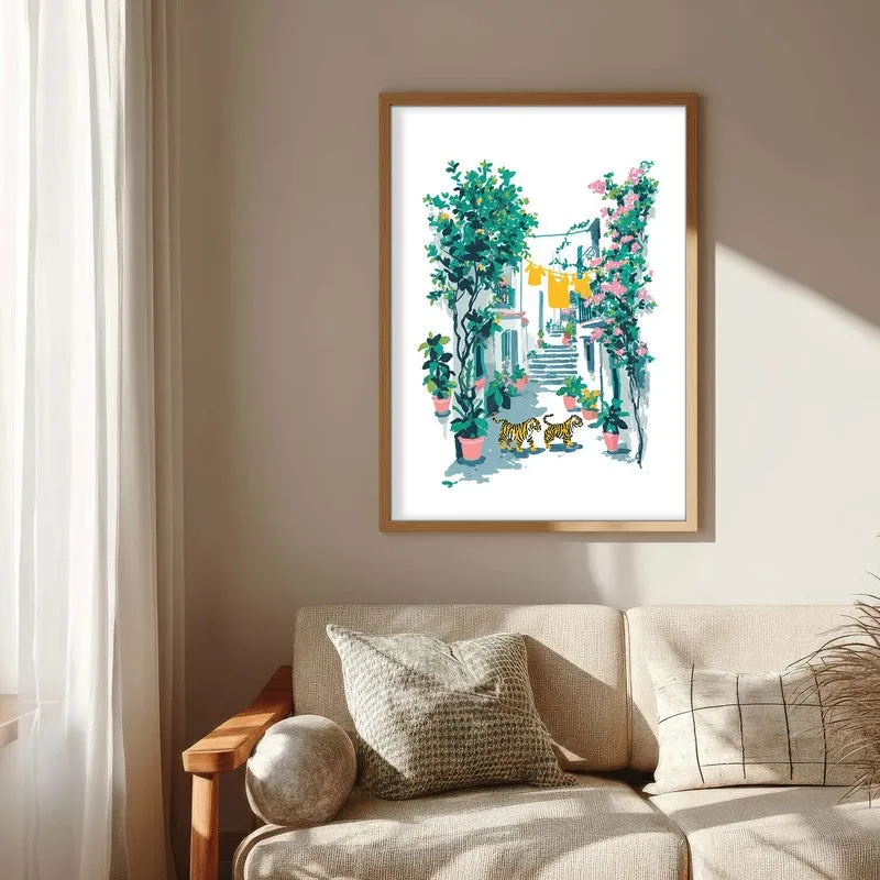 Outdoor Living Canvas Wall Painting - Brown Frame media 6