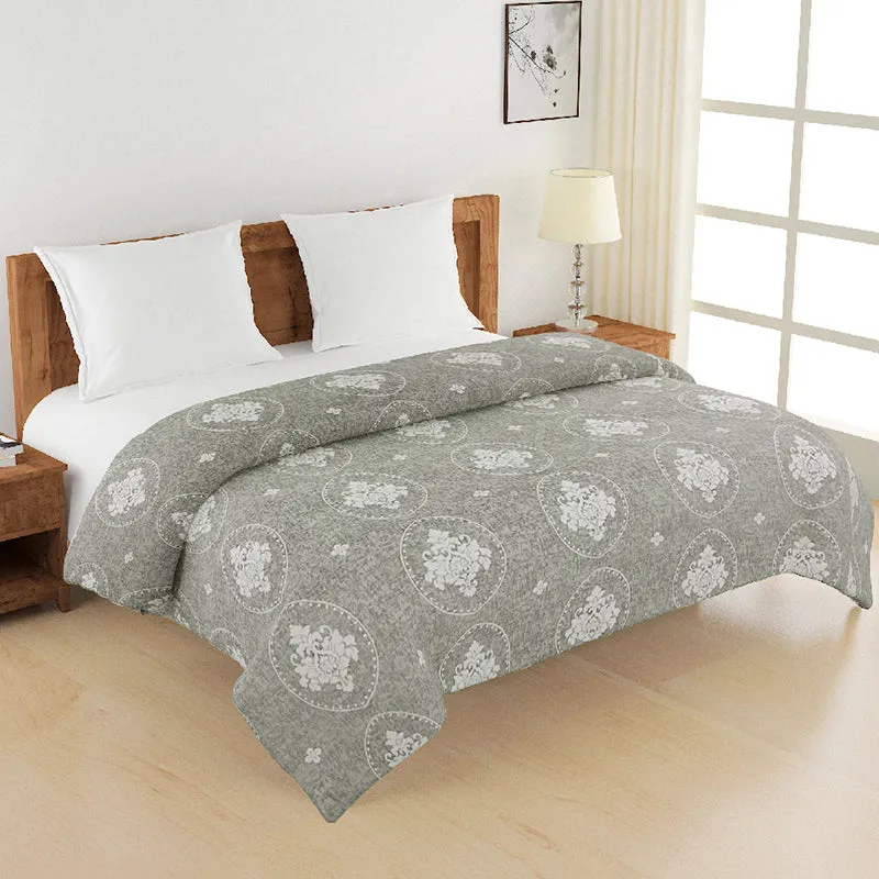 Swayam Zafirah Cotton Comforter (Grey) - 150 GSM media 1