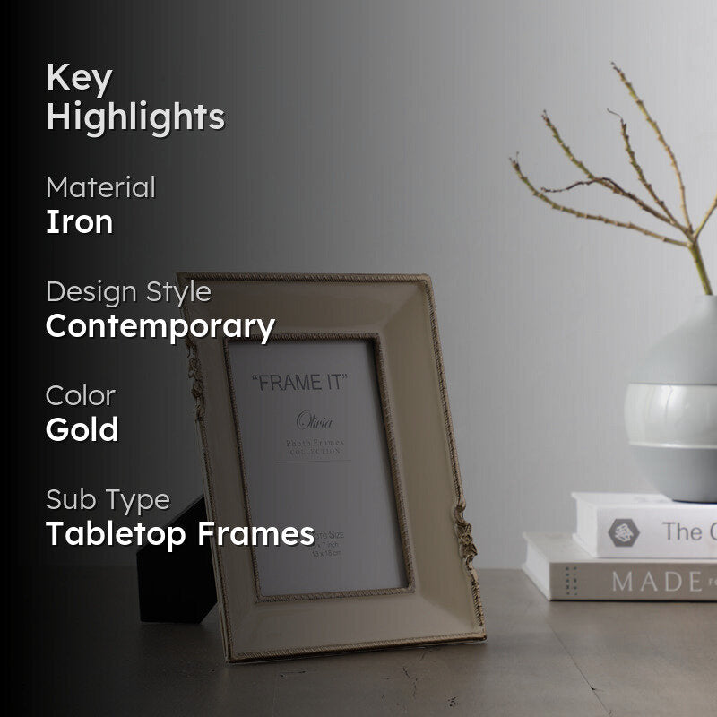 Espo Table Photo Frame - Ivory media 2