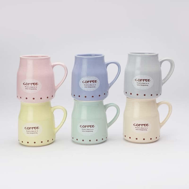Caffeine Ceramic Tea Cup (200 mL Each) -  Set of Six media 5