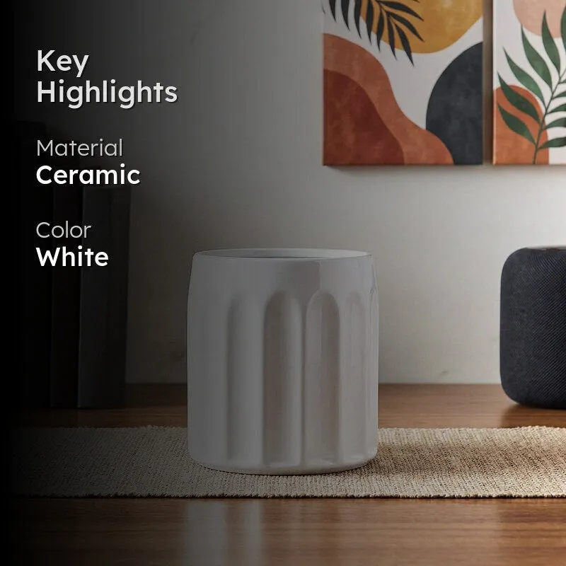 Ugaoo Straits Ceramic Planter - White - 2