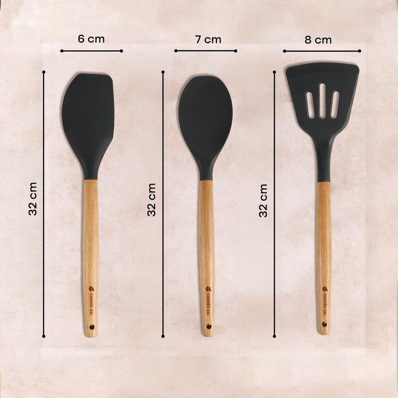 Cumin Co CulinaCraft Silicone Cooking Utensils - Set Of Three media 9