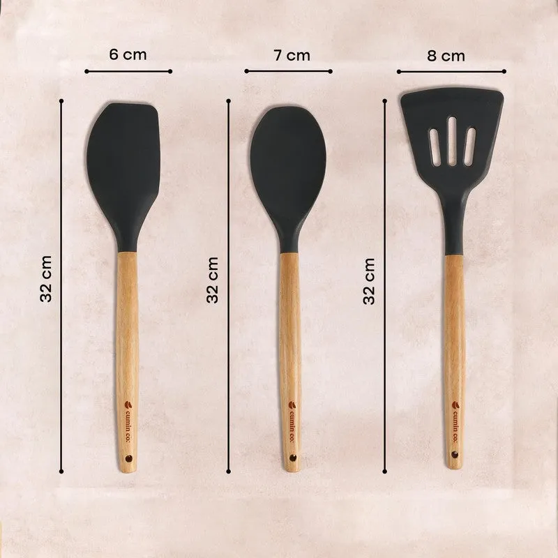 Cumin Co CulinaCraft Silicone Cooking Utensils - Set Of Three media 9