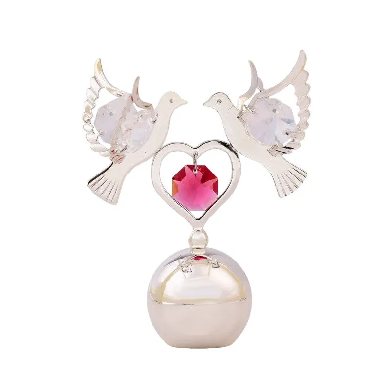 Silver Dove Sillver Plated Mild Steel Showpiece media 4