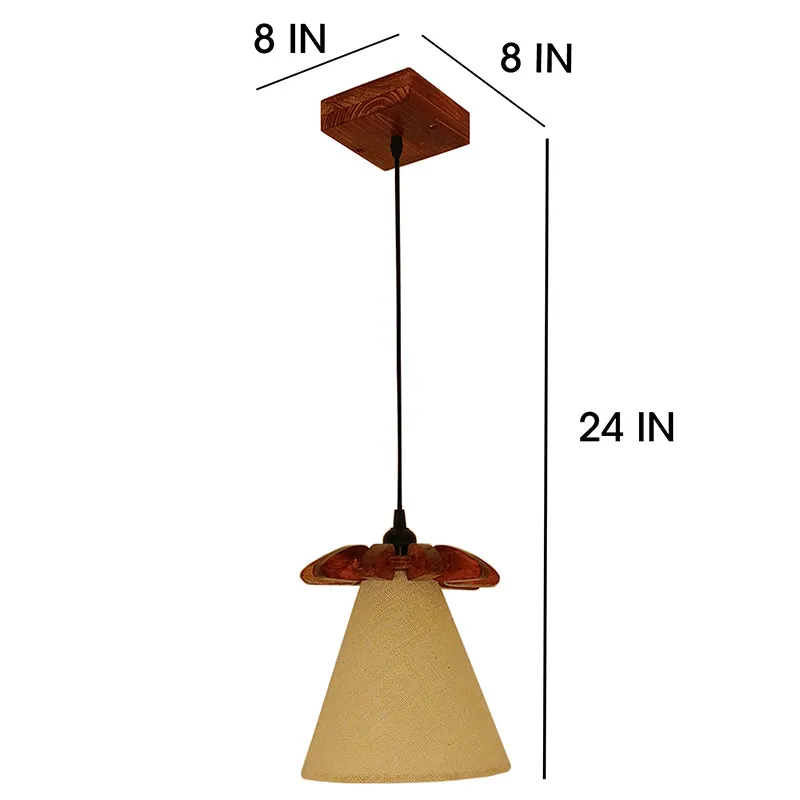 Levite Single Wooden Ceiling Lamp media 6