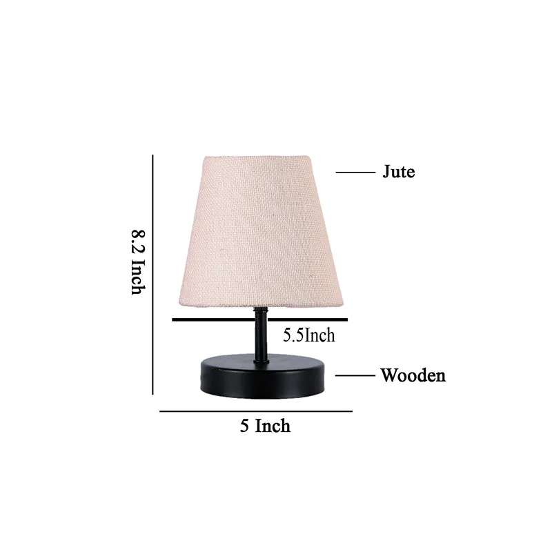 Otravo Jute Table Lamp - White,Black media 5