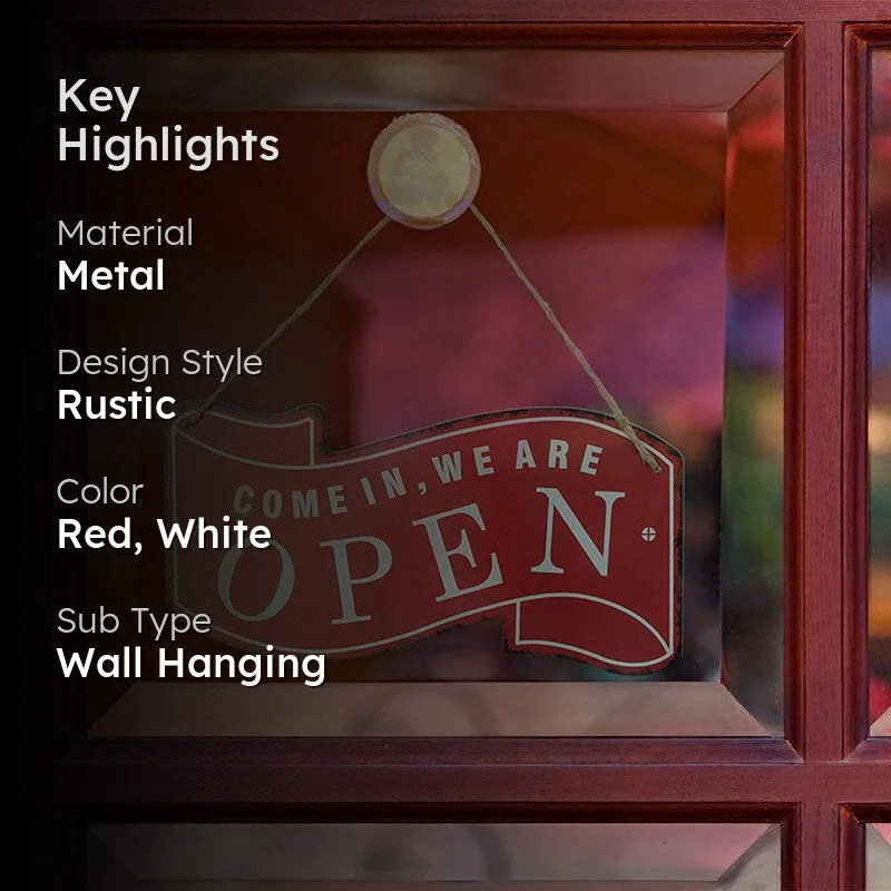 Come In, We're Open Retro Metal Wall Accent media 2