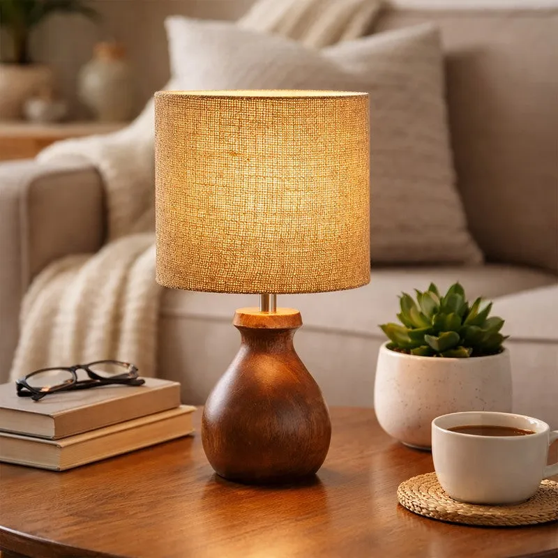 MinimalRadiance Wooden Table Lamp - Beige media 3