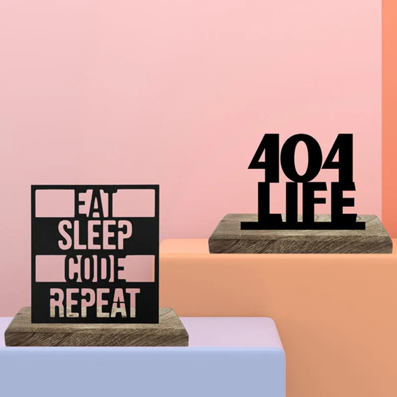 404 Life Typography Showpiece - Set Of Two media 3
