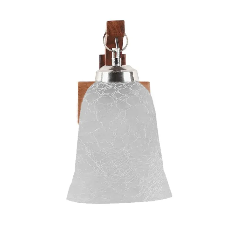 Crystal Bloom Rustic Wooden Glass Wall Lamp media 3
