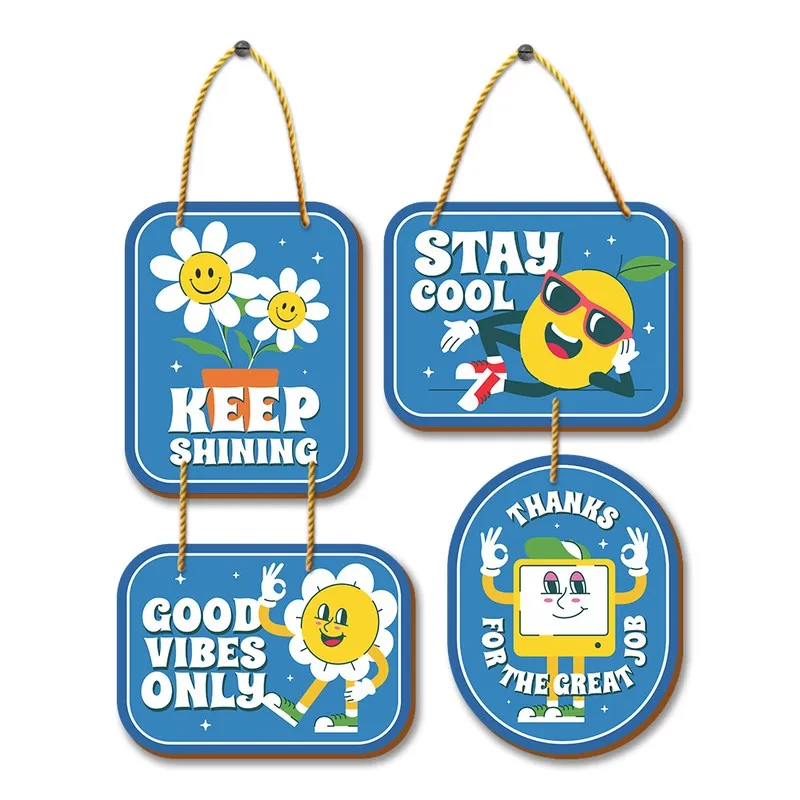 Positive Vibes MDF Wall Accent Set MDF Wall Accent - Set Of Two media 4