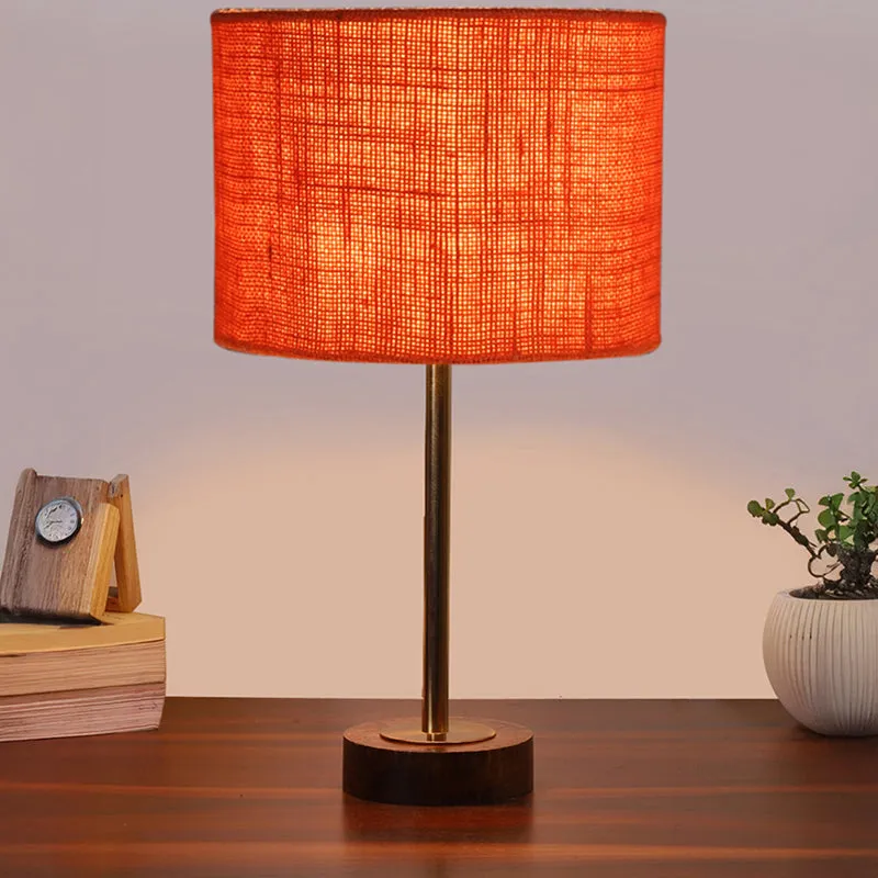 Sienna I Rodin Wooden Table Lamp - Orange,Gold,Brown media 2