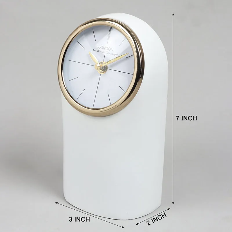 Lilt Analog Table Clock - White media 5