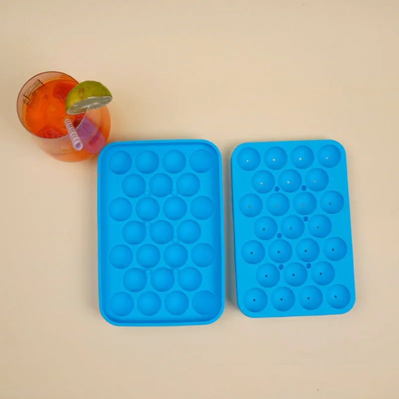 Geometric Silicone 25-Cube Ice Mould - Blue media 4