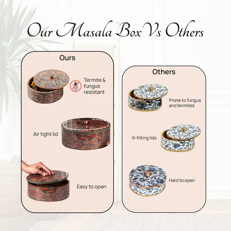 Teaky Masala Box - Floral Silver media 5