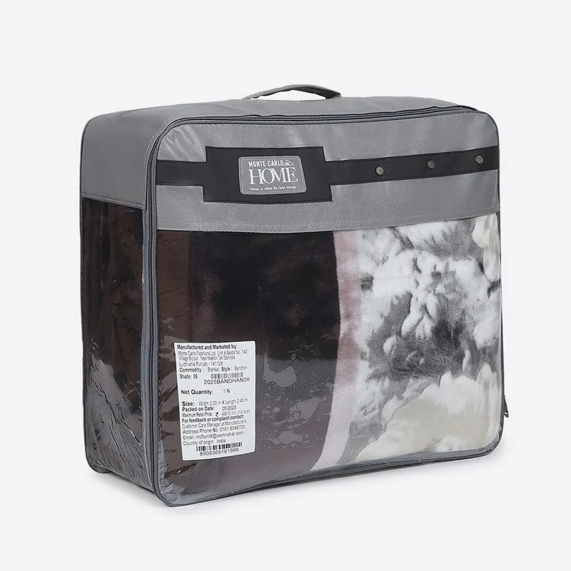 Monte Carlo Midnight Blossom Blanket (Brown) - 947 GSM media 7